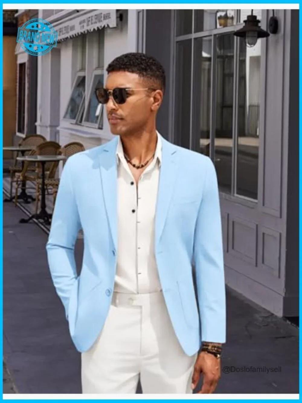 Lightweight Linen Blazer Classic Notch Lapel Two Button Casual Sport Coat